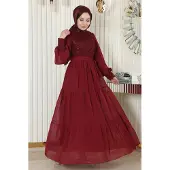 Turkishsouq Pulpaet Chiffong Abayas Bordeaux