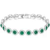 Swarovski Angelic Sanrio Dubbellager Design Sterling Silver Armband Damarmband Kubisk Zirkonia Pärla 5237769 Box (Random Color)