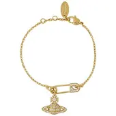 Vivienne Westwood Lucrece Armband Brosch Gem-klämma Kristall Saturnus Damarmband Guld 61020153R102R102 Box