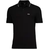 Armani Exchange för män. XM001289AF10363UC001 Skräddarsydd Polo (M), Svart, Casual, Bomull, Kort ärm