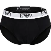 Emporio Armani för män. EM000258_AF14131 Set om 3 svarta trosor i bomullsstretch (M), Hemkläder