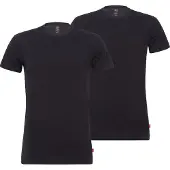 Levi's T-shirt - Crew Neck - 2-Pack - Jet Black - - M - Medium - T-shirt