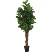 vidaXL Konstväxt fikonträd 232 blad 180 cm grön