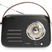 Nedis FM-radio | Portabel design | Bluetooth / FM | Accu Powered / USB ström | Analog | 10 W | Bluetooth | Svart