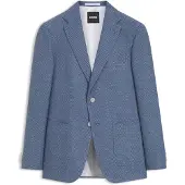 BOSS Slim-fit blazer in a patterned virgin-wool blend