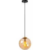 Lucide Glas pendellampa Monsaraz, dimbar, Creme / bärnsten, Vardagsrum / matsal, Glas, Pendellampa