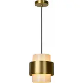 Lucide Glas pendellampa Firmin, dimbar, Mässing / guld, Vardagsrum / matsal, Glas, Pendellampa