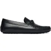 BOSS Leather driver moccasins with bow trim