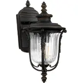 ELSTEAD Vägglampa utomhus Luverne, dimbar, Brun / mässing, Metall, Antik, Utomhusvägglampa