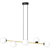 Emibig Glas pendellampa Gravity LIGHTING, dimbar, Mässing / guld, Vardagsrum / matsal, Modern, Pendellampa