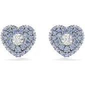 Swarovski Idyllia Hyperbola Hjärta Dekoration Kubisk Zirkonia Rodiumpläterade Örhängen Damörhängen Blå 5683576 Shopping Bag