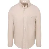 Gant Skjorta Bomull Linne Beige Storlek