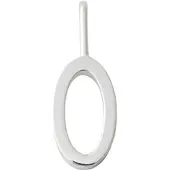 Design Letters Lucky Numbers 10 mm Silver No. 008 No. 000