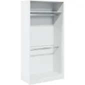vidaXL Garderob vit 100x50x200 cm konstruerat trä