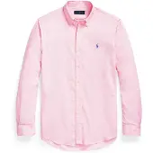 Ralph Lauren för män. 710805564027 Skjorta Oxford Custom Fit rosa (XXL), Casual, Bomull, Lång ärm
