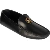 Roberto Cavalli lyxiga herrloafers Italien svart / guld - Storlek: 44 black