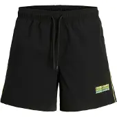 Jack & Jones Badshorts 'JPSTMAUI SUNRISE' gul / svart