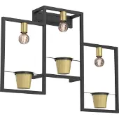 Luminex Vägglampa Flores , dimbar, Svart, Vardagsrum / matsal, Metall, Modern, Vägglampa, vägglampa inomhus