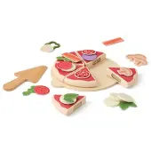 Kids Concept Pizza Kit - Trä - Barnens HUB - - One Size - Leksaksmat