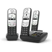 Gigaset A690A Trio trådlös telefon med telefonsvarare – svart