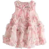 Next Klänning kräm / rosa