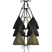 The Set Bikiniöverdel khaki / svart