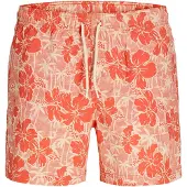 Jack & Jones Badshorts 'JPSTMAUI FLOWER' kräm / hummer