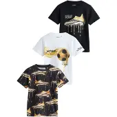 Next T-shirt guld / svart / vit