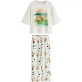 Next Pyjamas elfenben / grön