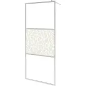 vidaXL Duschvägg med ESG-glas stendesign 100x195 cm