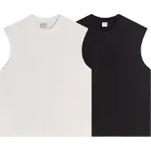 Bershka T-shirt svart / off-white