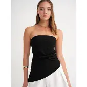 MixRay Axellös Draperad Blus