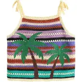 Next Broderad topp grön / lila / lavendel / ullvit
