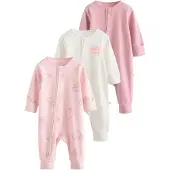 Next Pyjamas beige / neonorange / rosa / pastellrosa