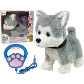 Leantoys interaktivt husky-plyschleksak med koppel, sånger och går