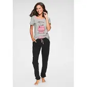 Peanuts Pyjamas grå / rosa / svart
