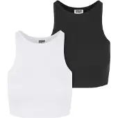 Urban Classics Organic Cropped Rib Ärmlös Topp 2 Enheter
