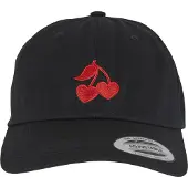 Miss Tee Keps 'Heart Cherries' knallröd / svart / silver