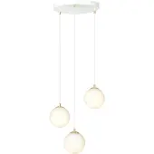 Emibig Glas pendellampa Royal LIGHTING, dimbar, Vitt / opal, Vardagsrum / matsal, Modern, Pendellampa