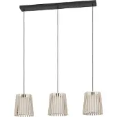 Eglo FATTORIA LÅNGBORD 3L E27 SVART/BRUN/VIT