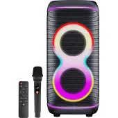 Denver BPS-370 Partyhögtalare med mikrofon och LED / Bluetooth-högtalare / karaokehögtalare