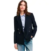 Gant för kvinnor. 4770321 Jacka Club Slim Fit marinblå (38), Casual, Ull, Marino