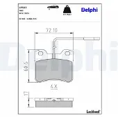 Delphi Bromsbeläggssats LP563, fram