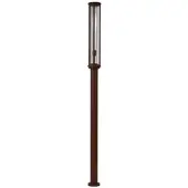 LUCANDE utomhuslampa Alivaro, rostfärgad, 220 cm, E27, IP65 Alivaro , dimbar, Brun / rost, Aluminium / grå / zink, Modern