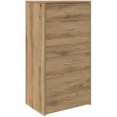 vidaXL Byrå med 6 Lådor, Artisan Ek, 50X34X96 Cm