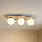 TK Lighting Taklampa Cloud , dimbar, Creme / bärnsten, Barnrum, Glas, Taklampa