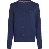 Tommy Hilfiger Fine Knit Jersey Crew Neck Cardigan