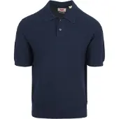 Levi's för män. A7294-0012 Polotröja stickad marinblå (S), Casual, Bomull, Kort ärm, Marino