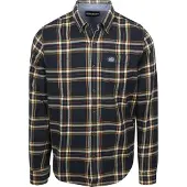 Superdry för män. M4011047A Lumberjack marinblå skjorta (L), Casual, Bomull, Lång ärm, Marino