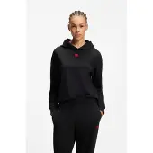 HUGO för kvinnor. 50556816 Signature sweatshirt svart (S), Hemkläder, Bomull, Lång ärm